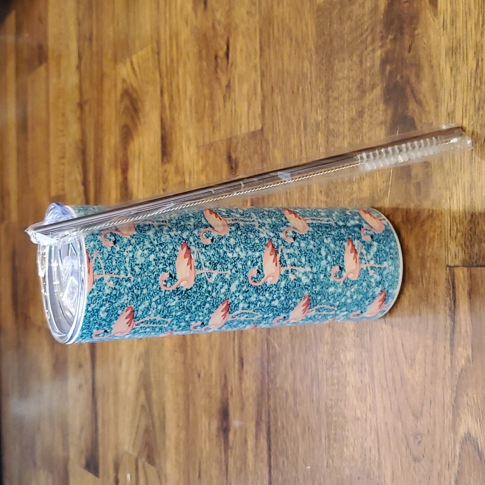 Flamingo print Zone Grace 20 Oz stainless steel tumbler